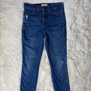 Women’s Madewell Multi-button 10 inch High rise Skinny Jeans size 28